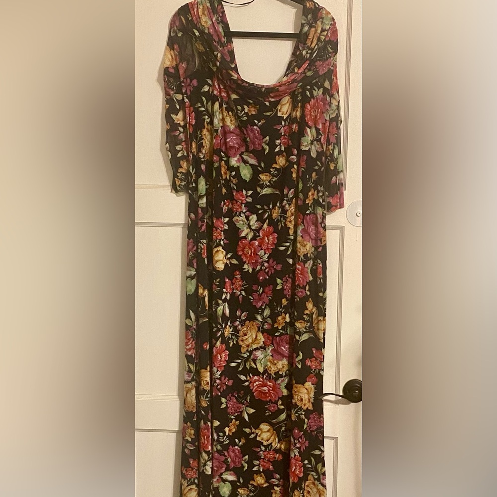 AFRM Black Floral Long Sleeve Dress